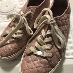 Shimmery pink Guess Lace up sneakers, size 8–9